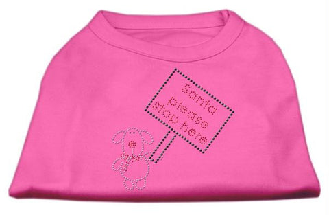 Santa Stop Here Shirts Bright Pink LG (14)