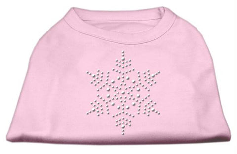 Snowflake Rhinestone Shirt  Light Pink XS (8)