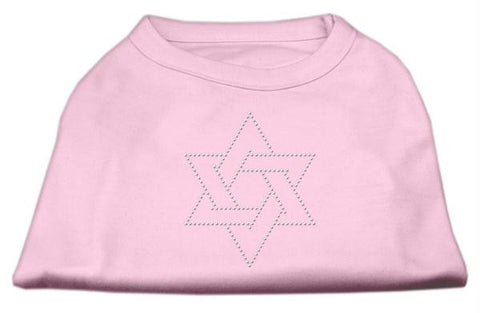 Star of David Rhinestone Shirt   Light Pink XXL (18)