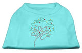 Christmas Wreath Rhinestone Shirt Aqua L (14)