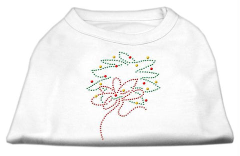 Christmas Wreath Rhinestone Shirt White L (14)