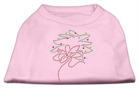 Christmas Wreath Rhinestone Shirt Light Pink M (12)