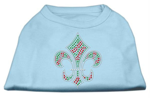 Holiday Fleur de lis Rhinestone Shirts Baby Blue M (12)