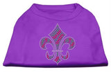 Holiday Fleur de lis Rhinestone Shirts Purple M (12)