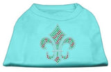 Holiday Fleur de lis Rhinestone Shirts Aqua S (10)