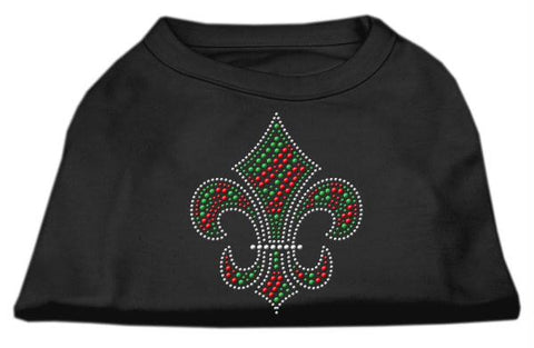 Holiday Fleur de lis Rhinestone Shirts Black XL (16)