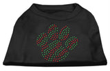 Holiday Paw Rhinestone Shirts Black S (10)