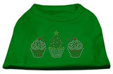 Christmas Cupcakes Rhinestone Shirt Emerald Green Lg (14)