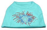 Fireworks Rhinestone Shirt Aqua L (14)