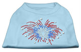 Fireworks Rhinestone Shirt Baby Blue M (12)