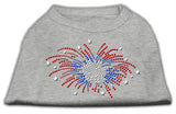 Fireworks Rhinestone Shirt Grey XXL (18)