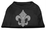 Silver Fleur de lis Rhinestone Shirts Black M (12)