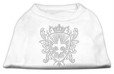 Rhinestone Fleur De Lis Shield Shirts White L (14)