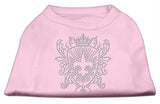 Rhinestone Fleur De Lis Shield Shirts Light Pink M (12)