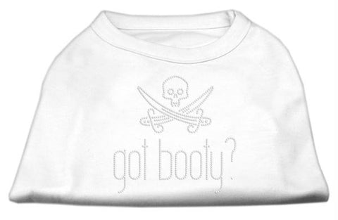 Got Booty? Rhinestone Shirts White L (14)