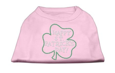 Happy St. Patrick's Day Rhinestone Shirts Light Pink M (12)