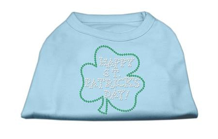 Happy St. Patrick's Day Rhinestone Shirts Baby Blue S (10)