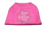 Happy St. Patrick's Day Rhinestone Shirts Bright Pink XXXL(20)