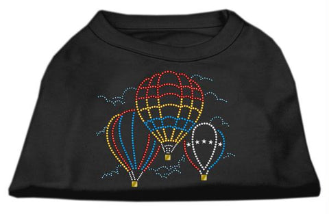 Hot Air Balloon Rhinestone Shirts Black L (14)