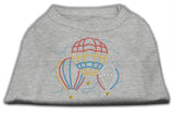 Hot Air Balloon Rhinestone Shirts Grey XL (16