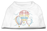 Hot Air Balloon Rhinestone Shirts White XL (16