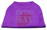 I'm Too Sexy Rhinestone Shirts Purple L (14)