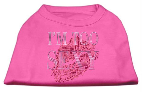 I'm Too Sexy Rhinestone Shirts Bright Pink M (12)