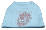 I'm Too Sexy Rhinestone Shirts Baby Blue XS (8)