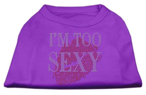 I'm Too Sexy Rhinestone Shirts Purple XS (8)