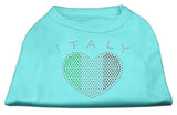 Italy Rhinestone Shirts Aqua L (14)