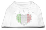 Italy Rhinestone Shirts White L (14)