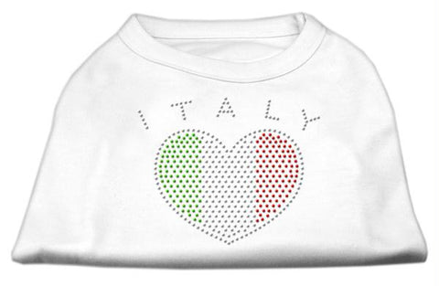 Italy Rhinestone Shirts White L (14)