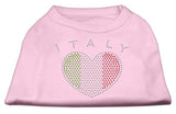 Italy Rhinestone Shirts Light Pink M (12)