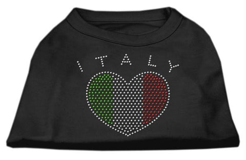 Italy Rhinestone Shirts Black XXL (18)