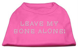 Leave My Bone Alone! Rhinestone Shirts Bright Pink M (12)