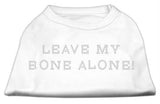 Leave My Bone Alone! Rhinestone Shirts White XXL (18)