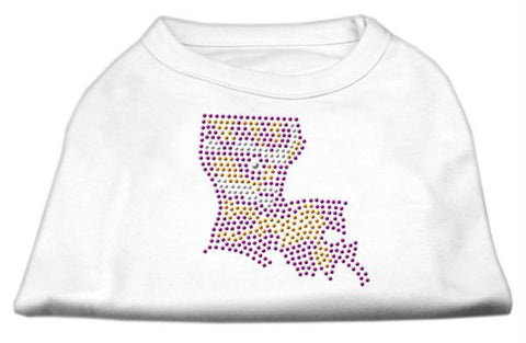 Louisiana Rhinestone Shirts White M (12)