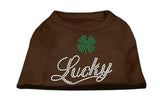 Lucky Rhinestone Shirts Brown Sm (10)