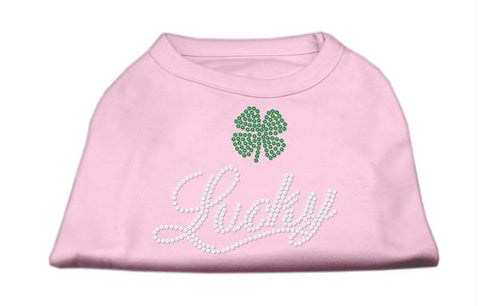 Lucky Rhinestone Shirts Light Pink XS (8)