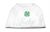 Lucky Rhinestone Shirts White XS (8)