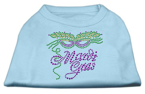 Mardi Gras Rhinestud Shirt Baby Blue L (14)