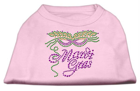 Mardi Gras Rhinestud Shirt Light Pink S (10)