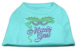 Mardi Gras Rhinestud Shirt Aqua XS (8)