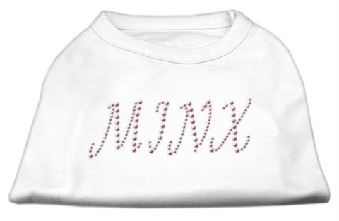 Minx Rhinestone Shirts White M (12)