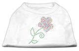 Multi-Colored Flower Rhinestone Shirt White M (12)