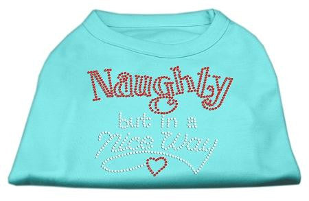 Naughty But Nice Rhinestone Shirts Aqua L (14)