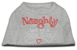 Naughty But Nice Rhinestone Shirts Grey L (14)