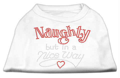 Naughty But Nice Rhinestone Shirts White L (14)