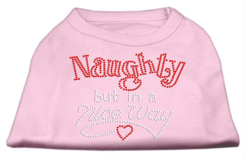 Naughty But Nice Rhinestone Shirts Light Pink M (12)