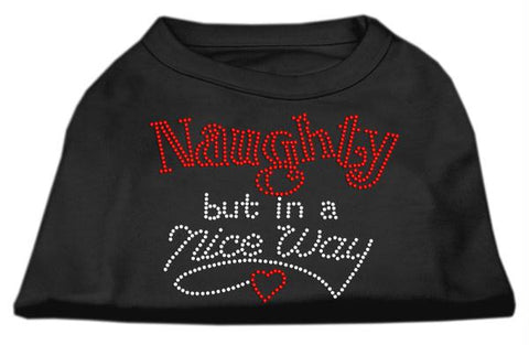 Naughty But Nice Rhinestone Shirts Black S (10)